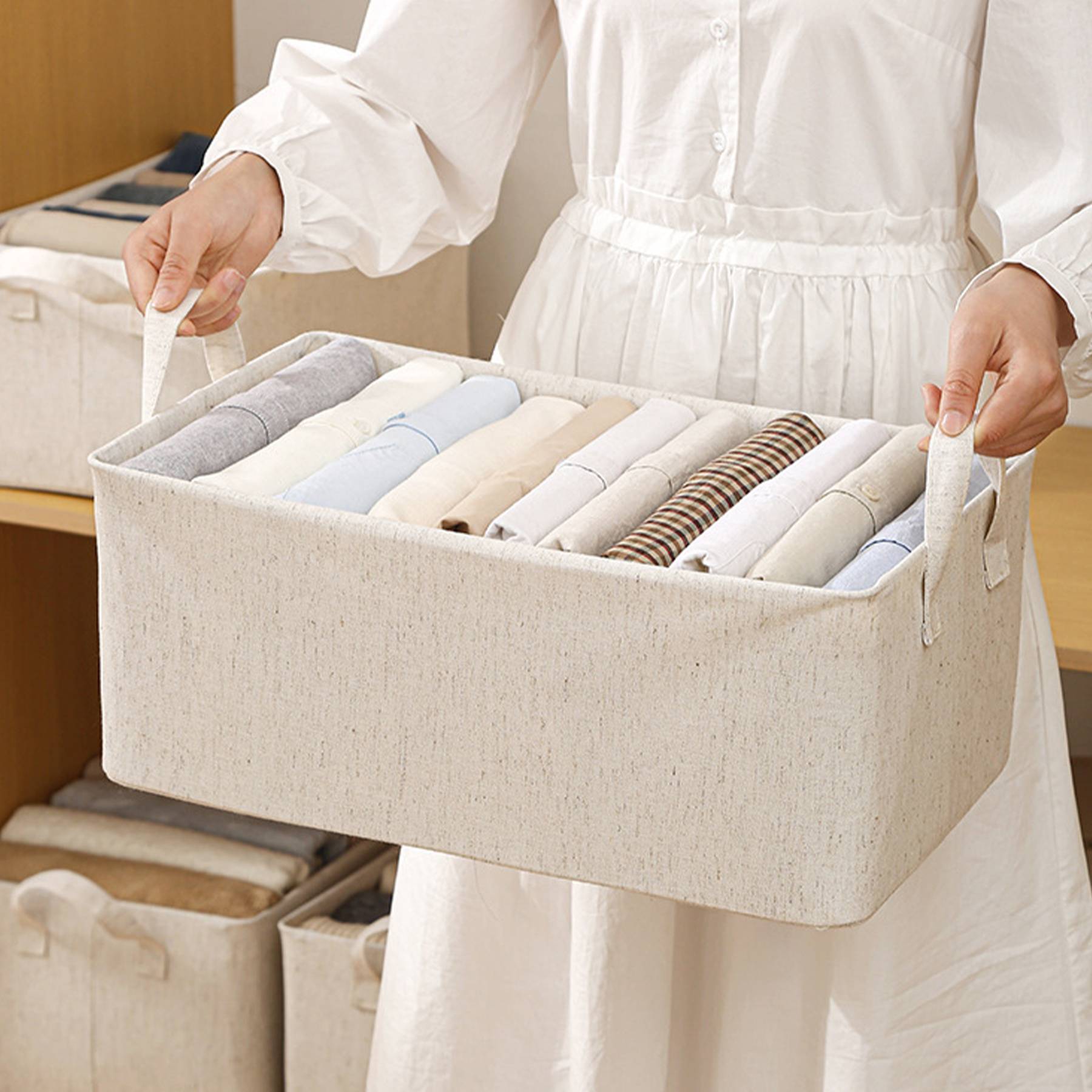 Cotton Collapsible storage case 7