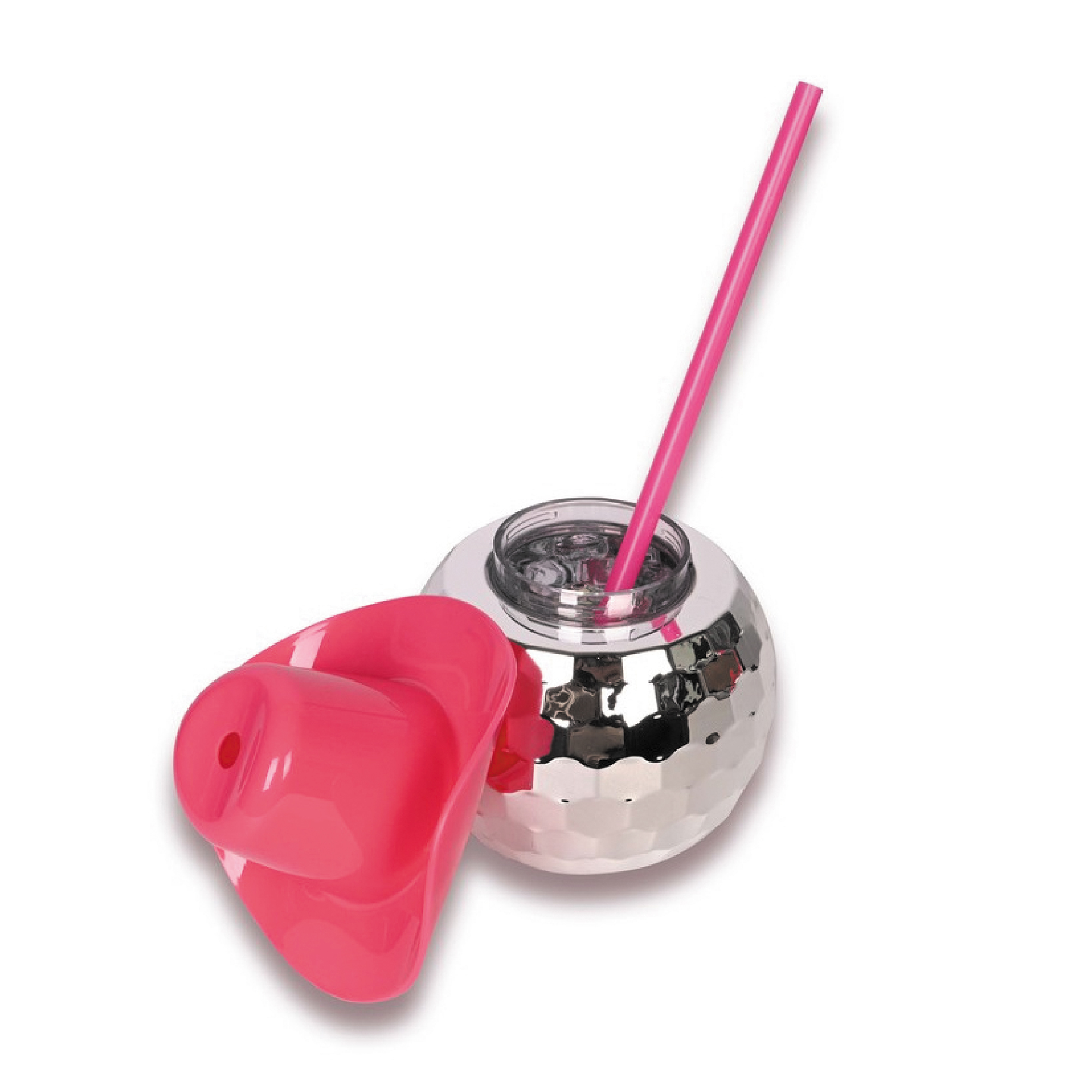 20Oz Disco Ball Drinking Cup with Pink Cowboy Hat 5