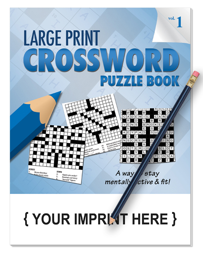 PUZZLE PACK - LARGE PRINT Crossword Puzzle Book - Volume 1 with Pencil 3