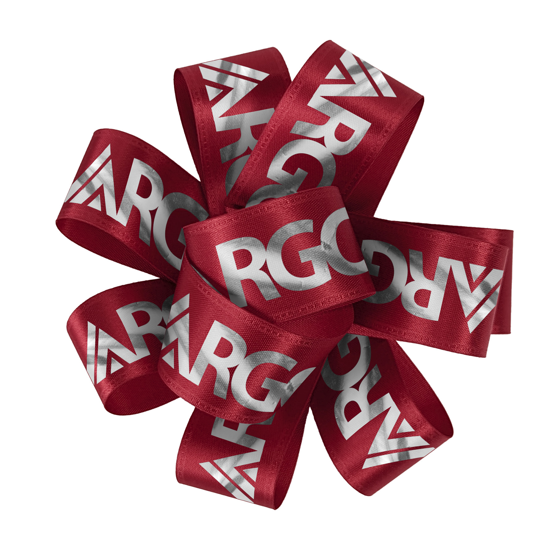 1" Badge Satin Bow - Foil Print 27