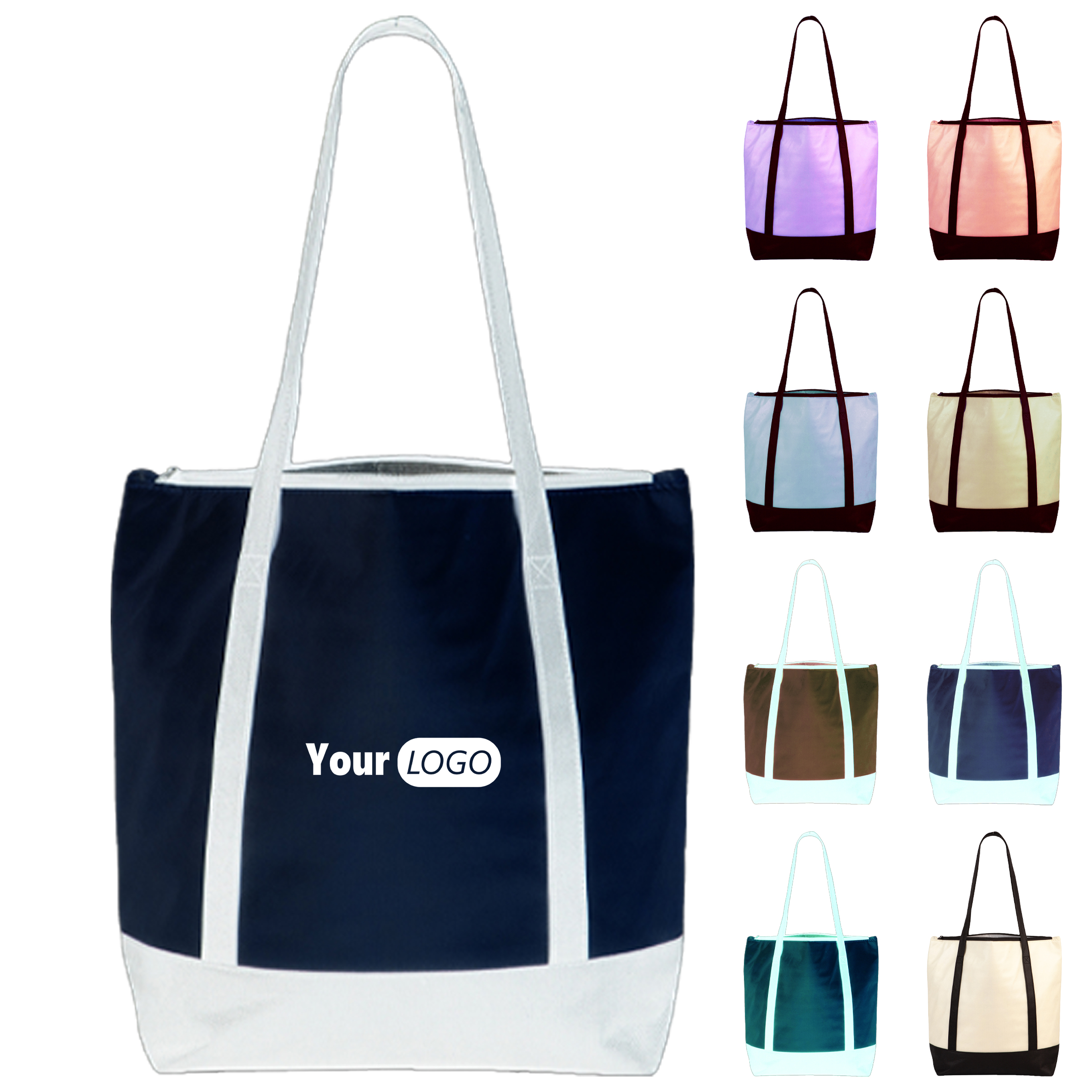 Other Fabric Colorful Hand-Held Spliced Handbag, custom tote bag with logo imprint 4