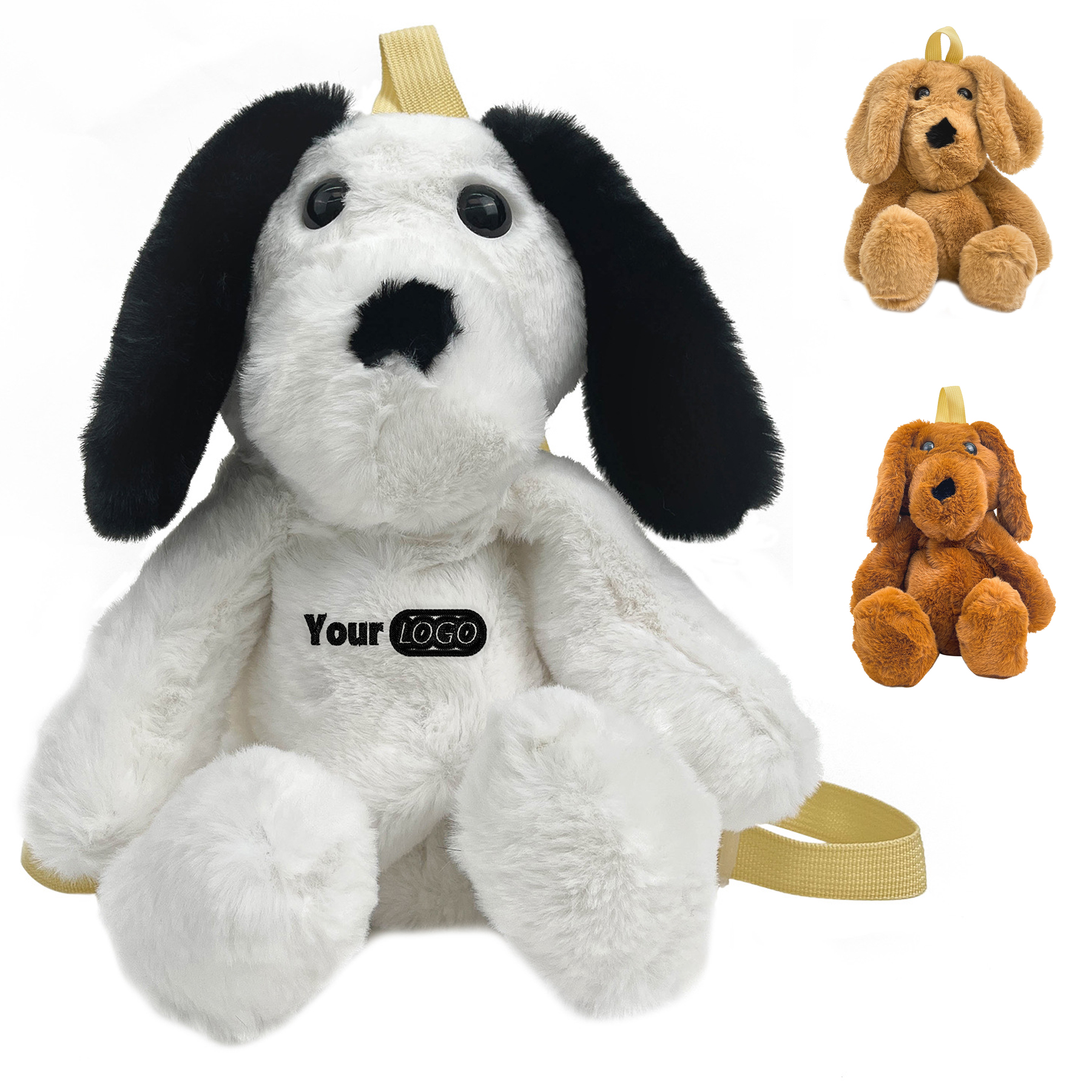 Cotton Plush puppet dog backpack for kids 1