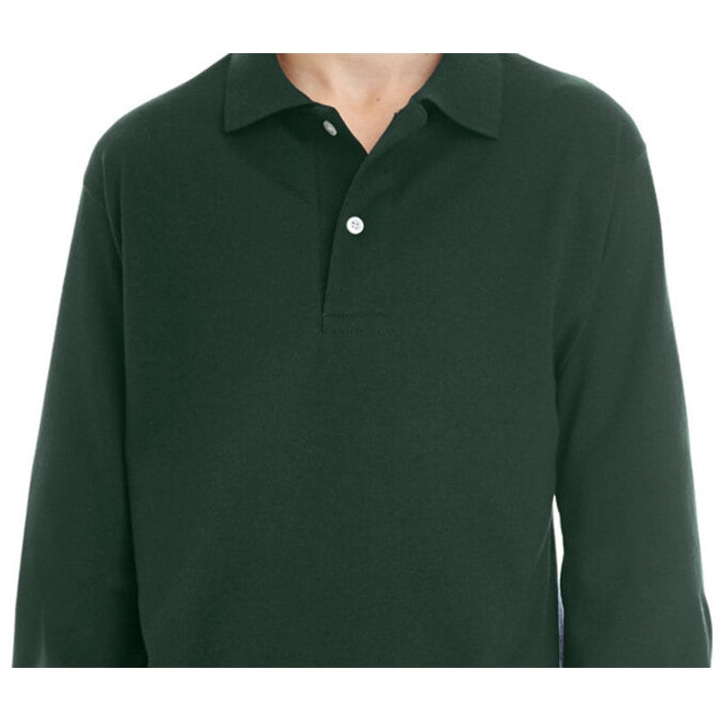 Jerzees Youth SpotShield™ Long-Sleeve Jersey Polo 4