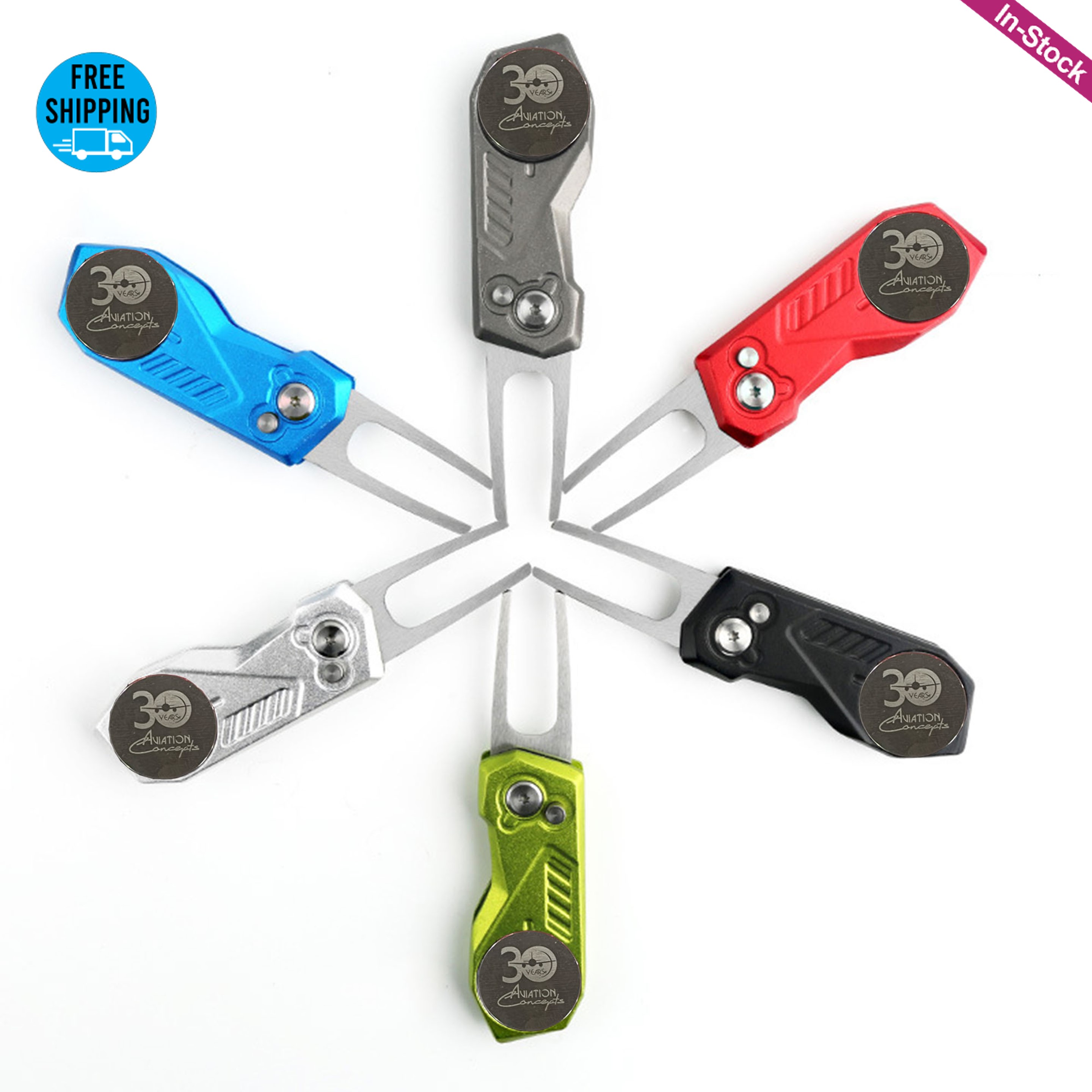 Foldable Pop-up Button Golf Divot Repair Tool 4