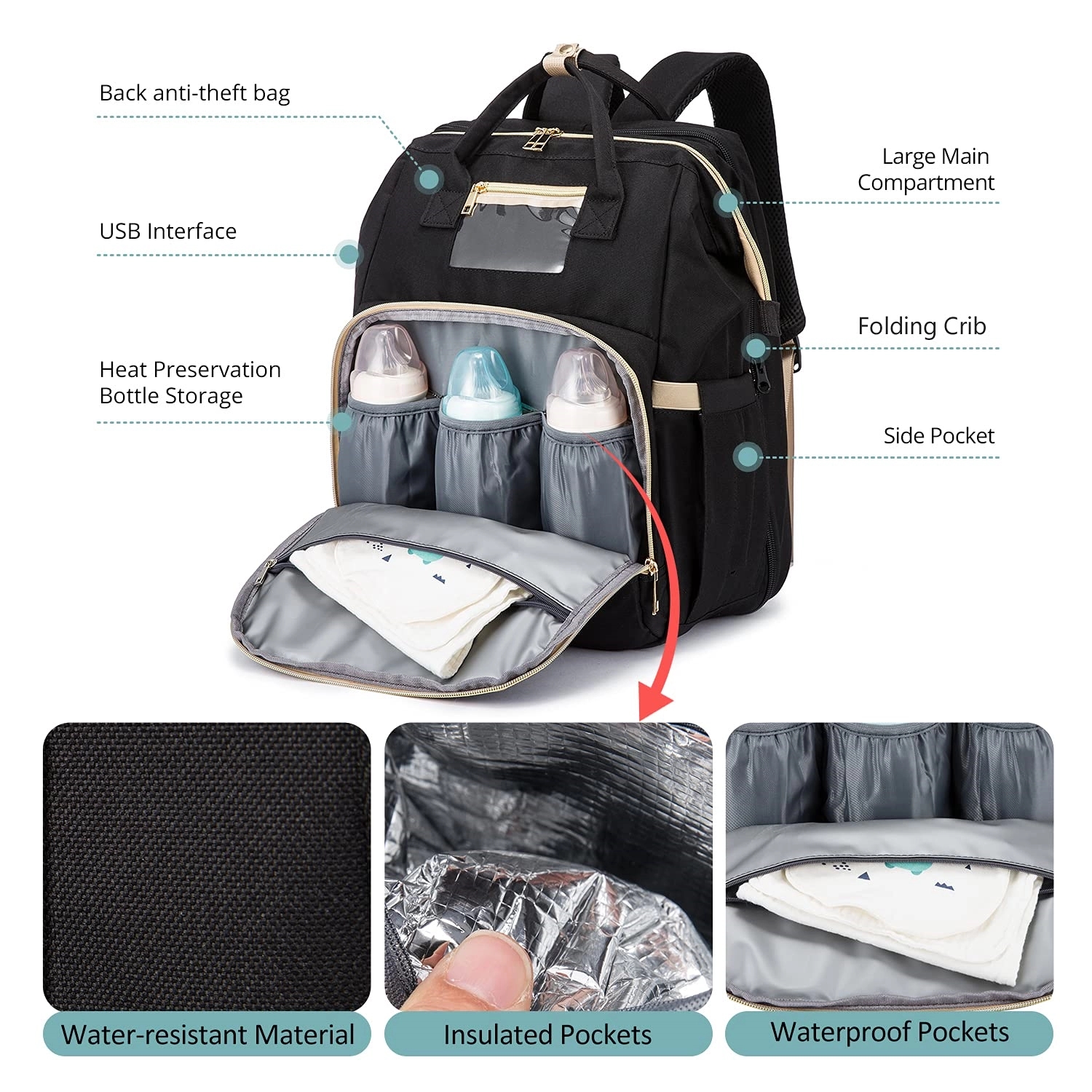 Multifunctional Baby Backpack Can Be Folded 13