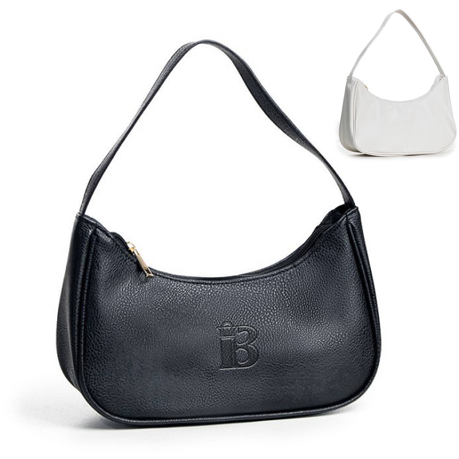 PU leather new women's with zipper tote bag 2