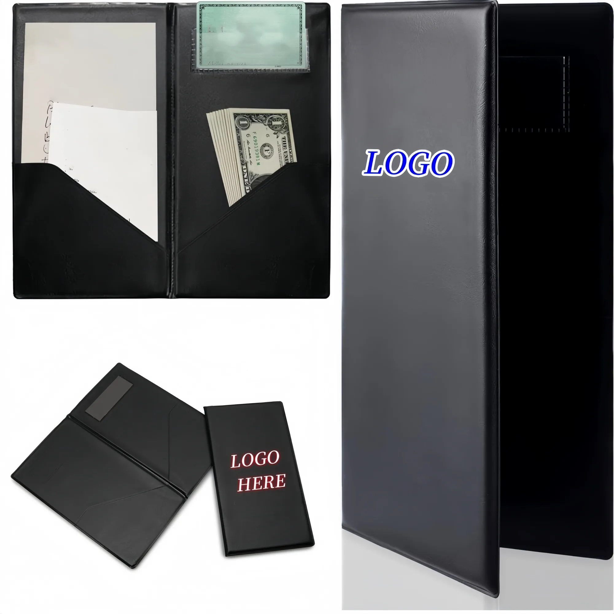 Full Color Restaurant Check Presenters With Card Holder 2