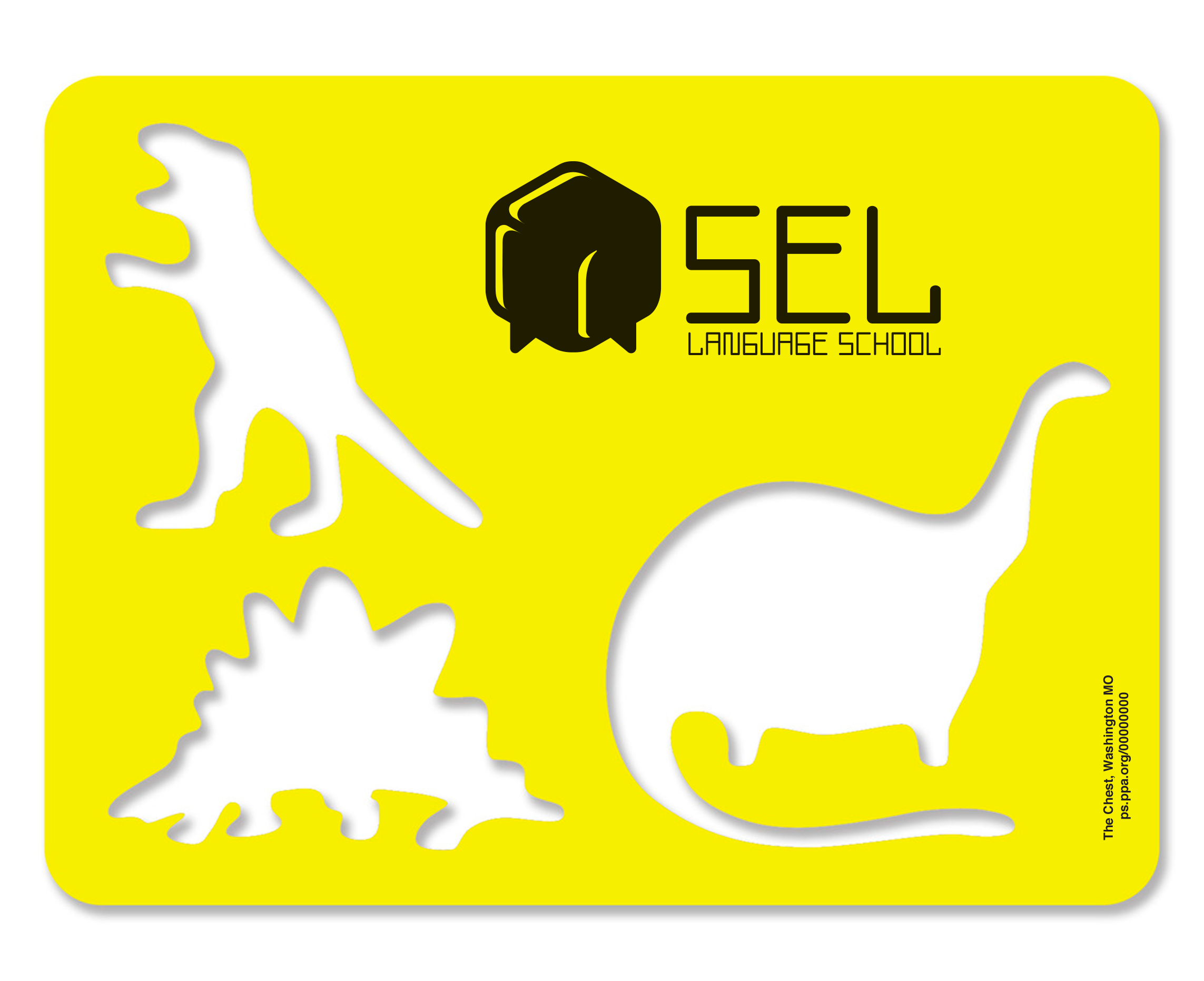 Mini Poly Stencil - Dinosaurs 2