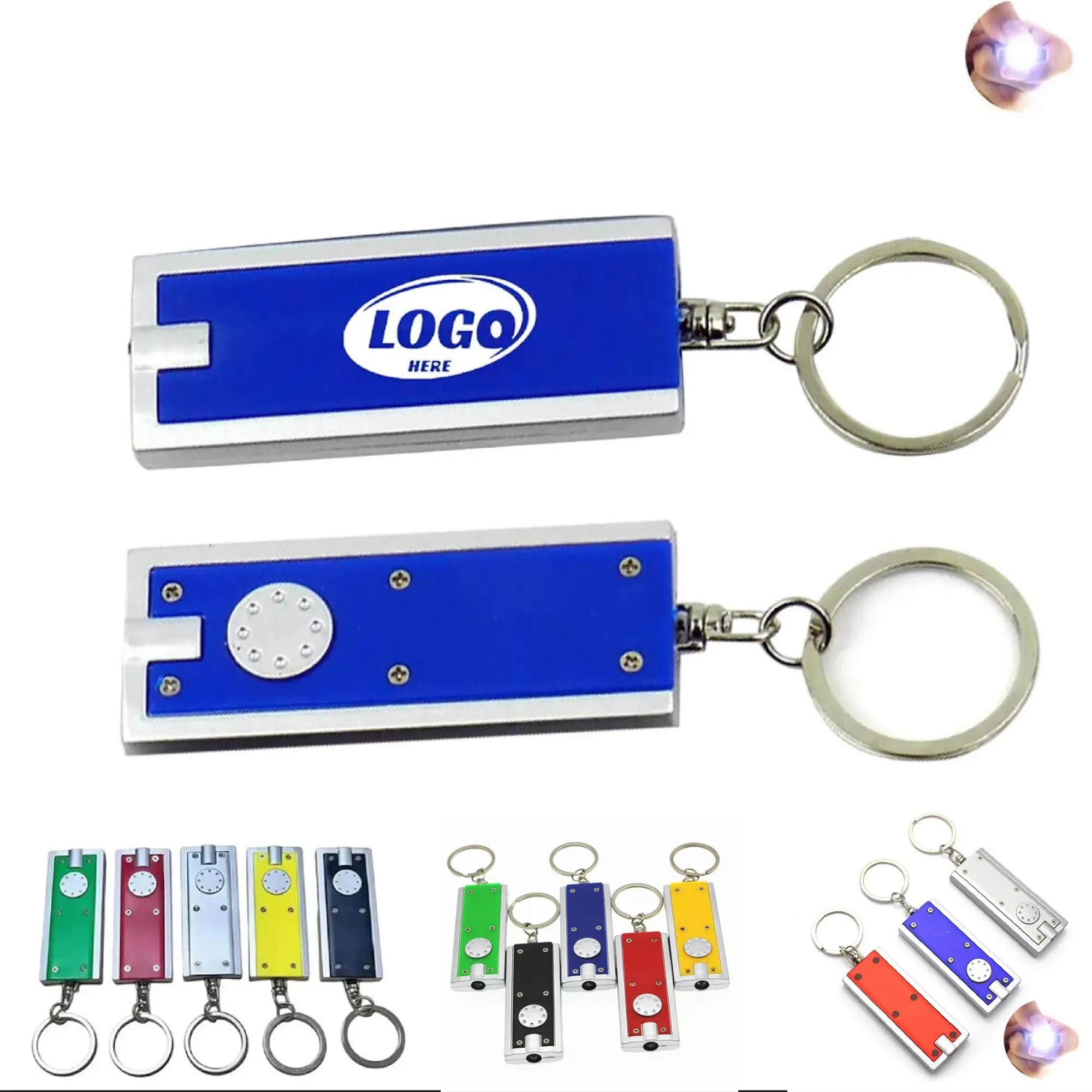 Rectangle LED Light Promotional Key Tag 5