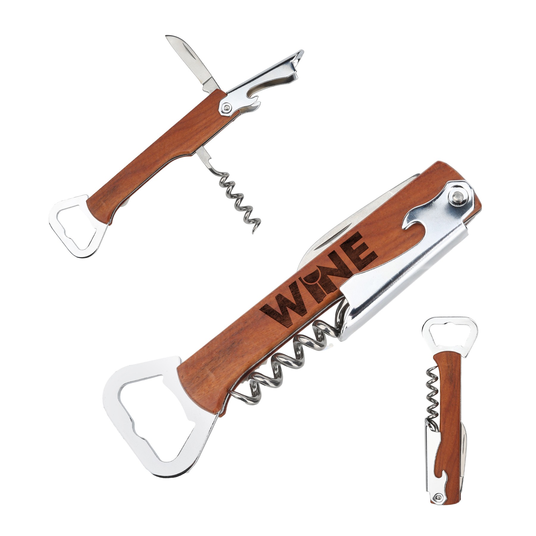 Multi Function Wooden Bottle Opener 2