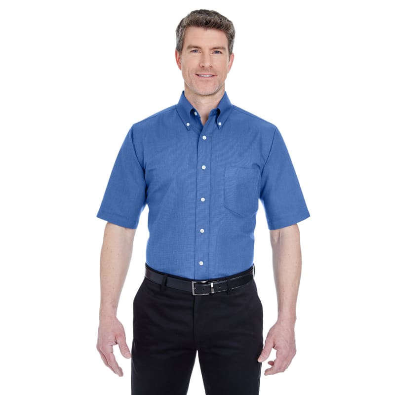 UltraClub Men's Tall Classic Wrinkle-Resistant Short-Sleeve Oxford 5