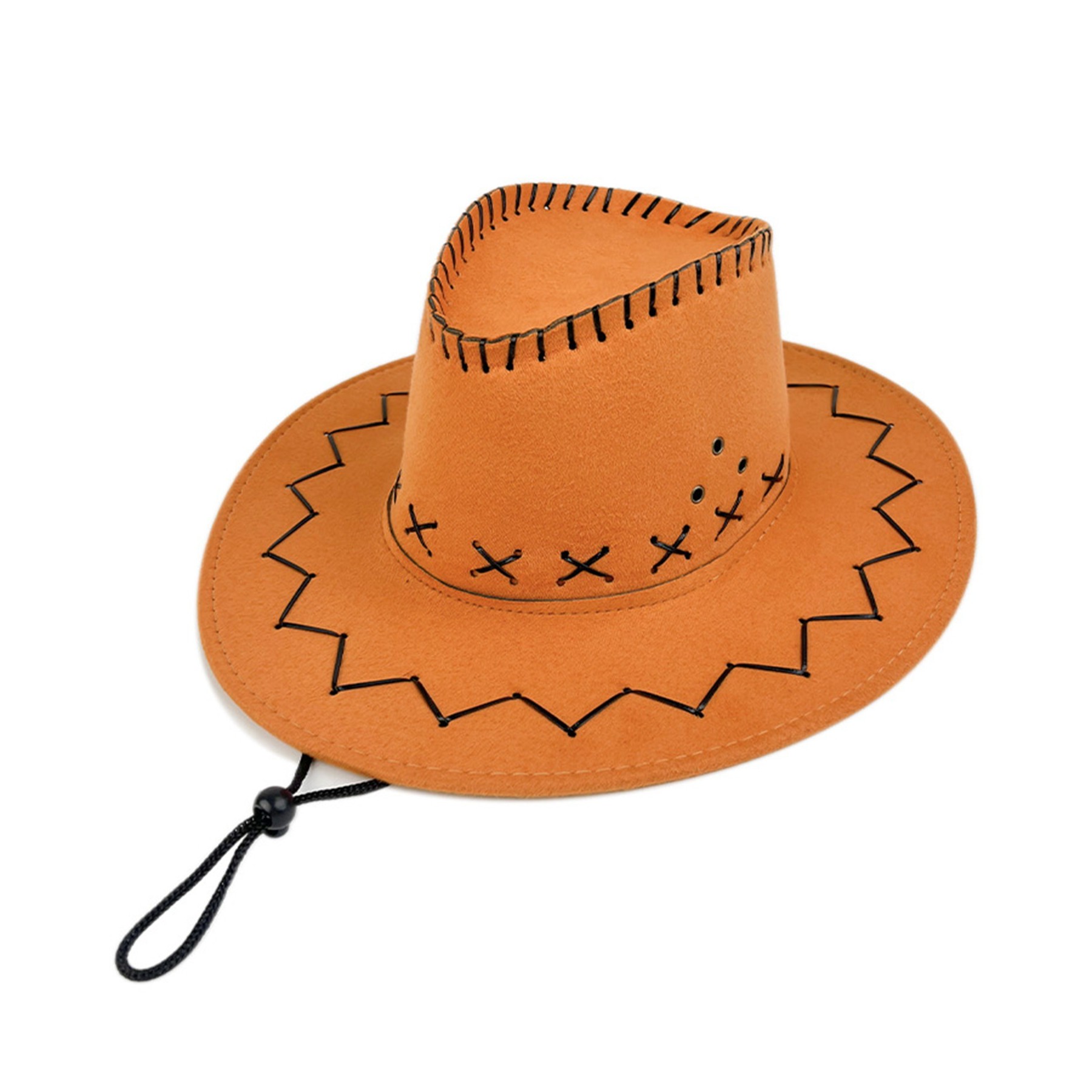 Windproof Cord Western Cowboy Outdoor Hat 8