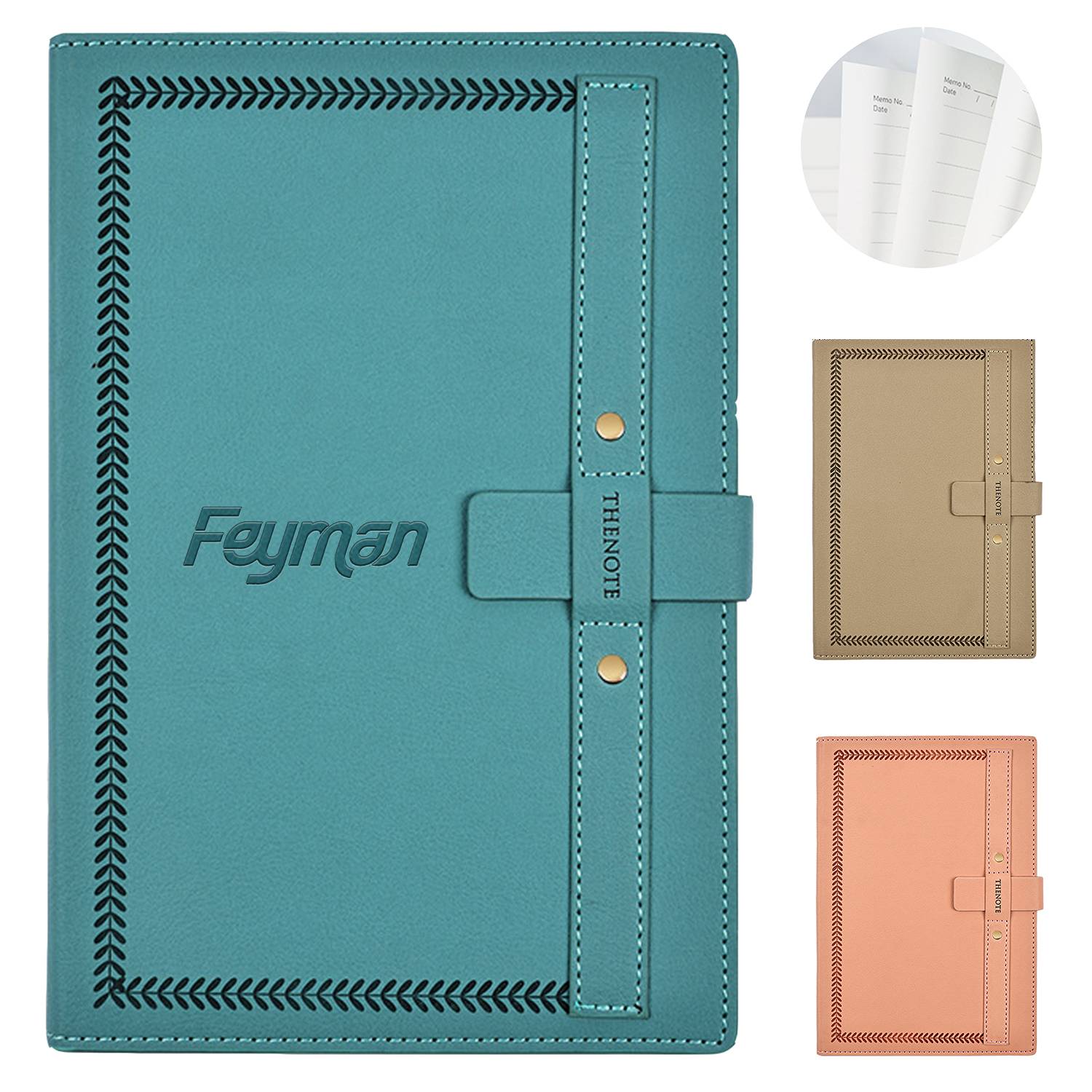 A5 PU Leather Lined Thick Notebook 3