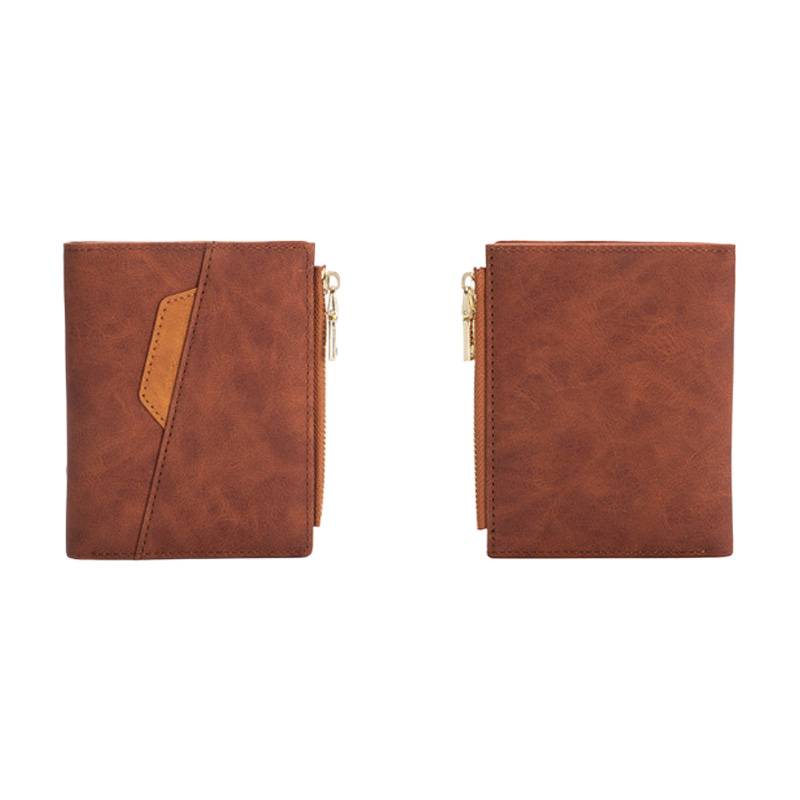 Men's Short Vintage Purse Slim PU Leather Wallet 3