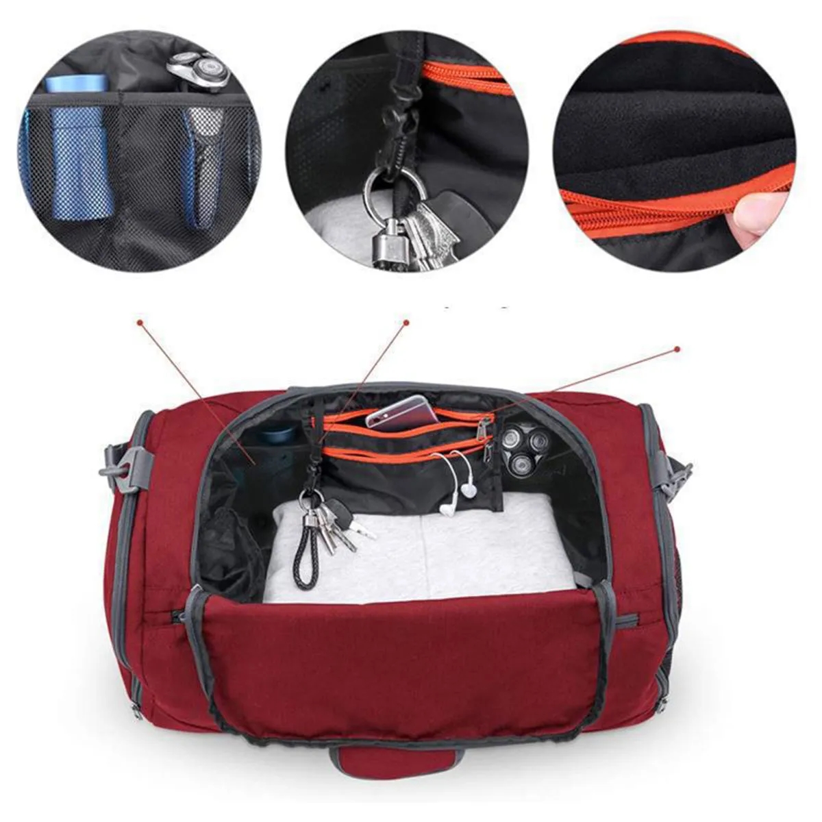 Lightweight Unisex Travel Duffel Sports Gym Bag 5