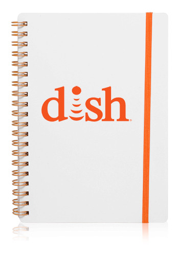 White Spiral Notebooks with Elastic Band 6