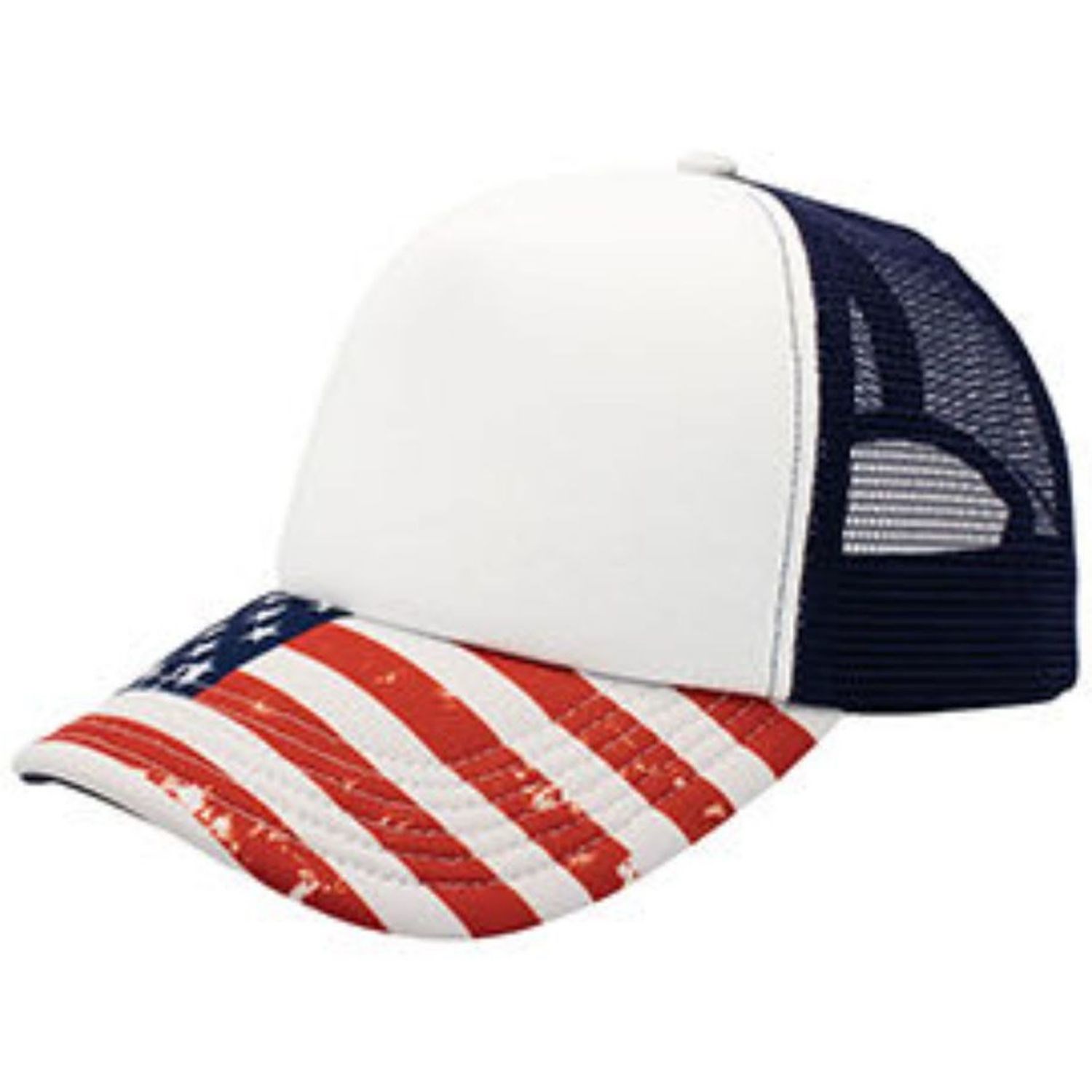 5 Panel Sublimation Polyester Mesh back Trucker Cap with Plastic Snapback 6