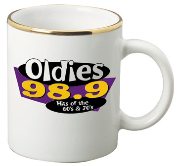11 oz. White C-handle Stoneware Mug 1