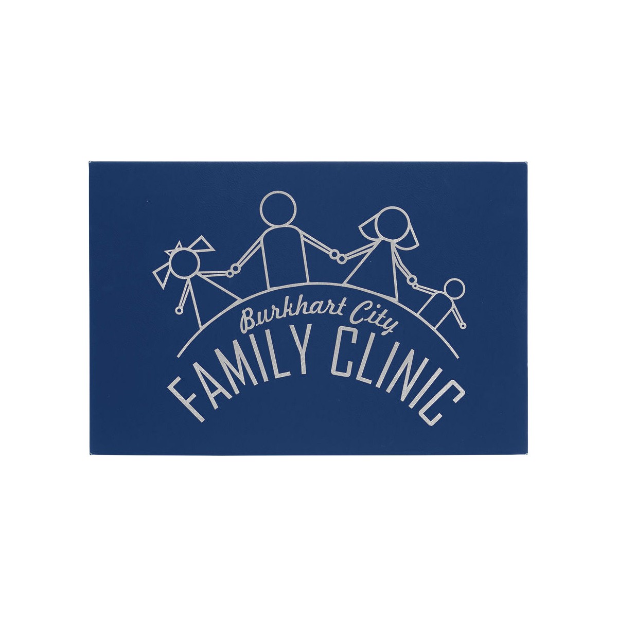 12" x 18" Blue/Silver Leatherette Wall Decor