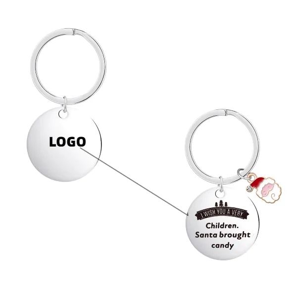 Christmas stainless steel keychain 6