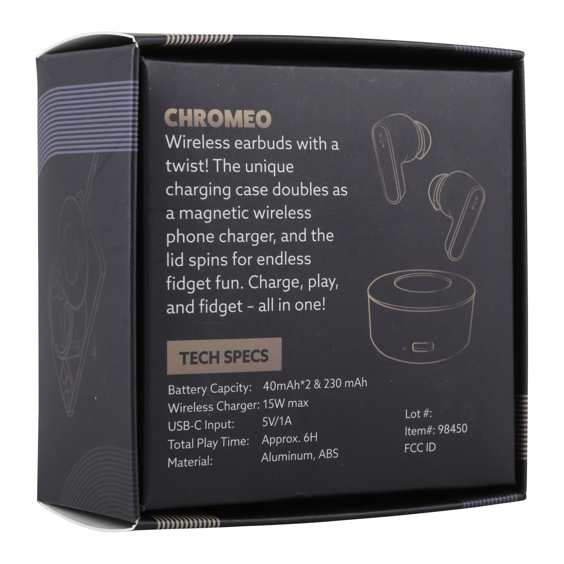 Chromeo Wireless Earbuds And Wireless Charger 8