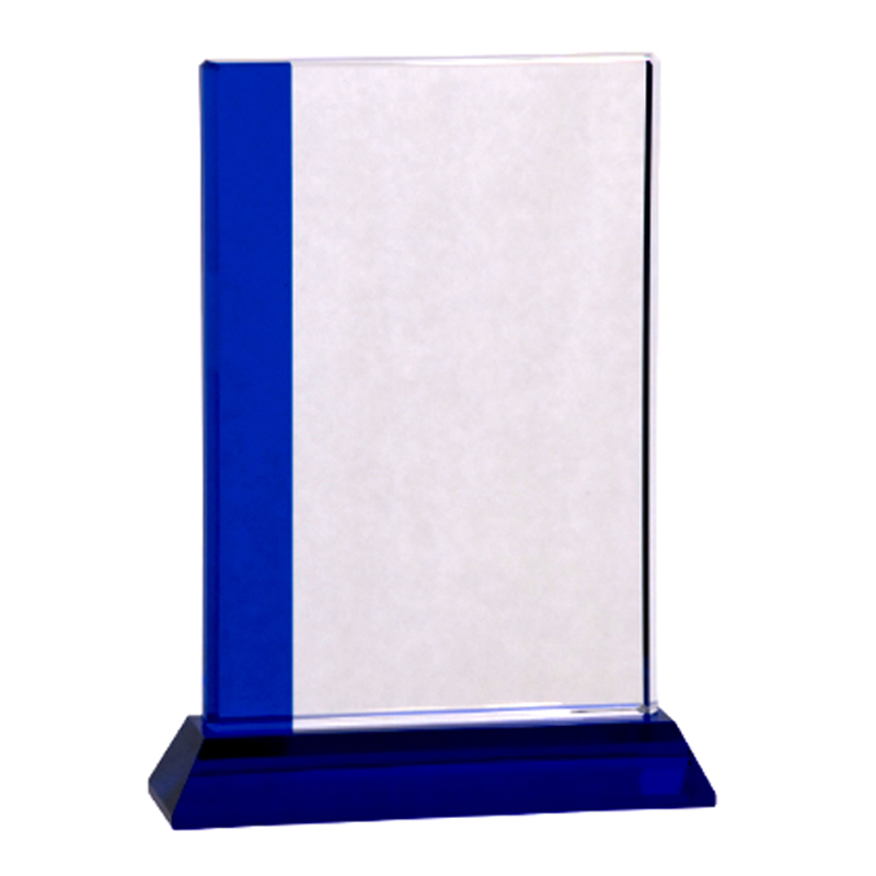 Large - Blue Edge Crystal Award 2