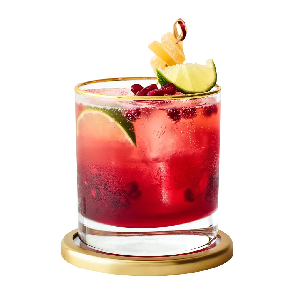 13oz. Gold Rimmed Double Old Fashioned Glass 6