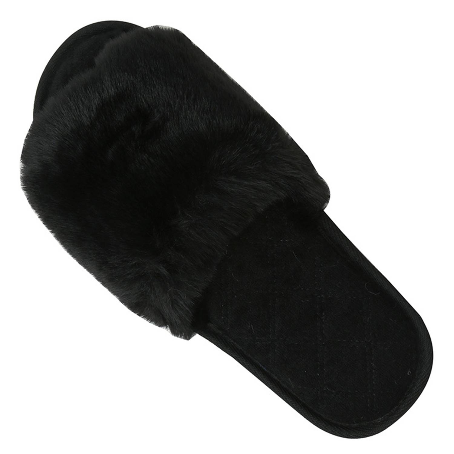 Women's Large Size Indoor Rabbit Fur Cotton Slippers 3