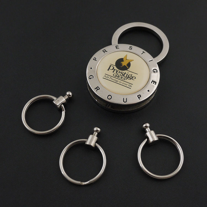 Circular Metal Keychain with Multiple Rings 3