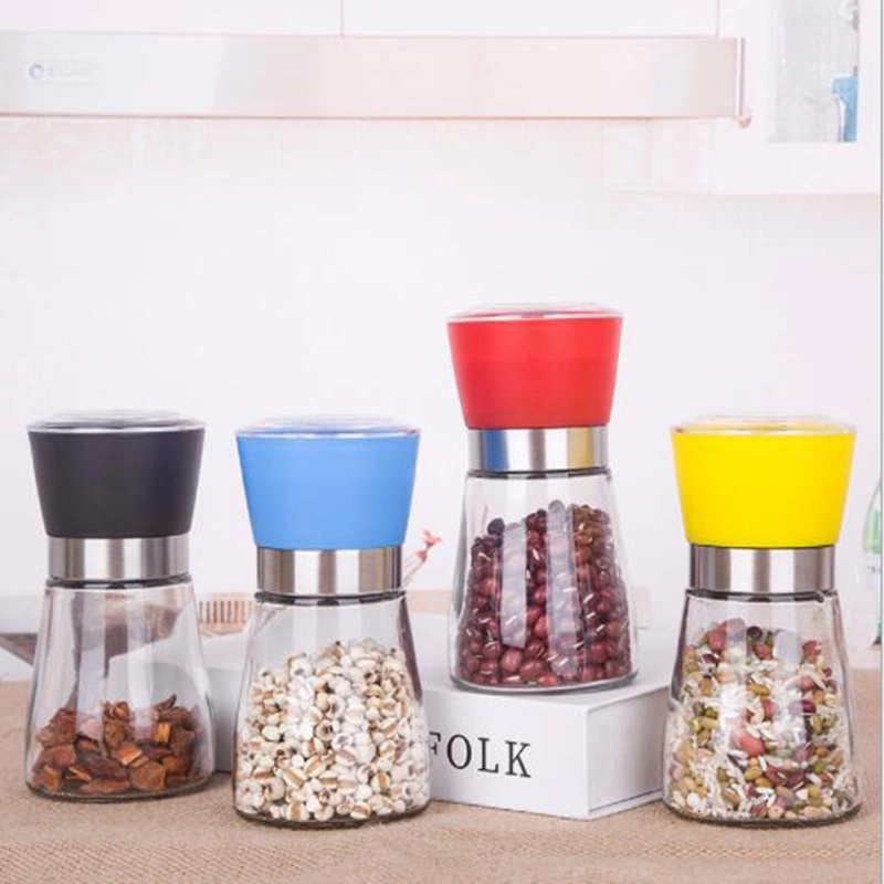 6oz Kitchen Manual Pepper Grinder with Glass Body 2