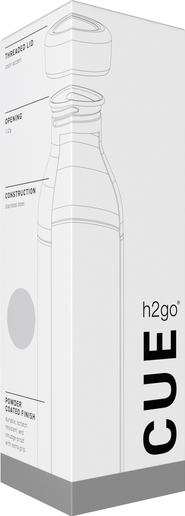 25 oz h2go cue - powder, custom water bottle with logo imprint 29