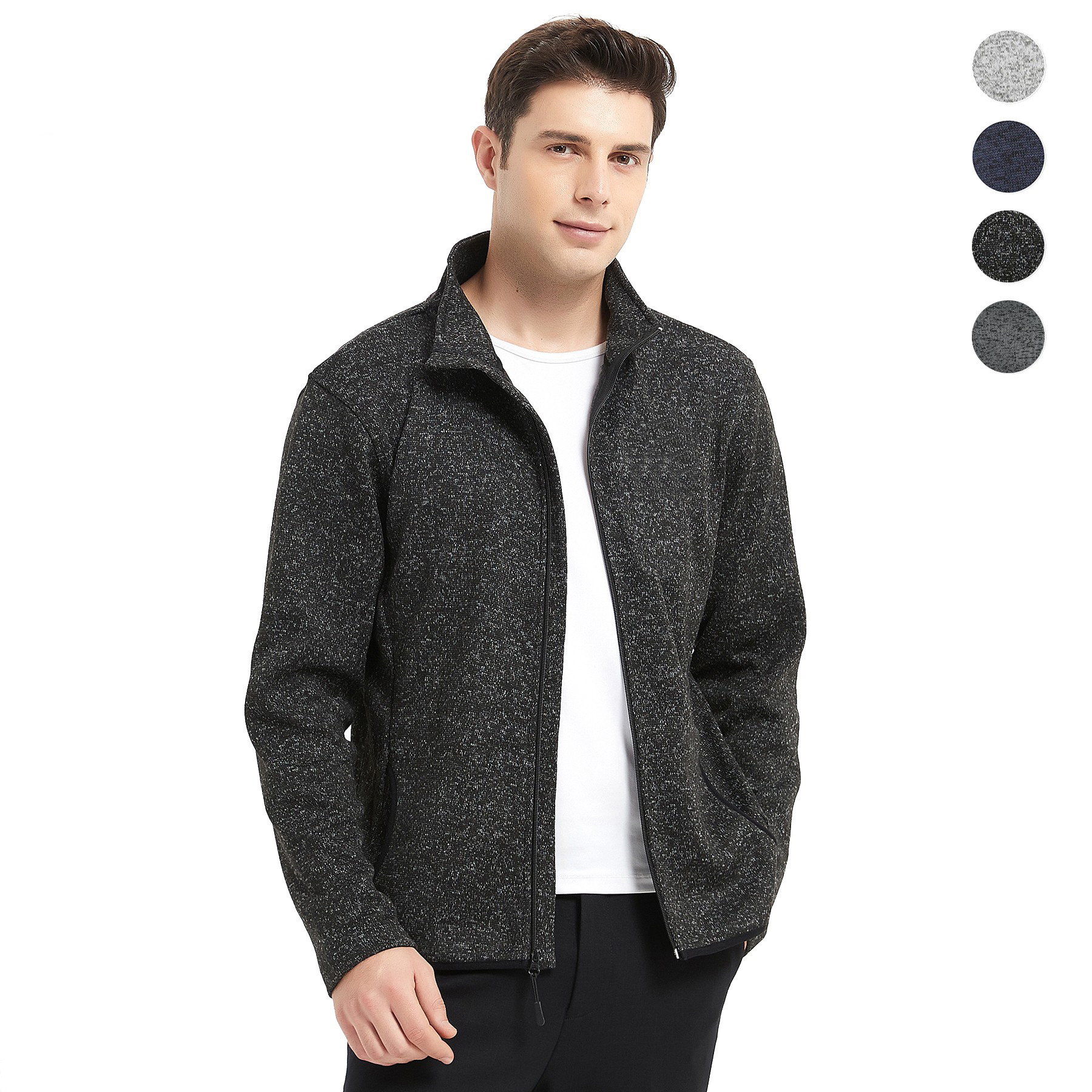 Men's Full-Zip Sweater Fleece Jacket 5