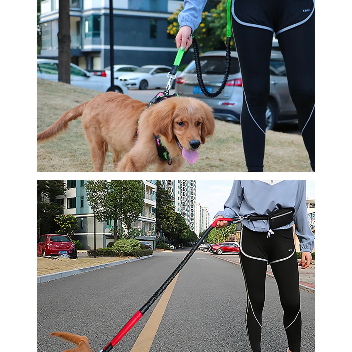 HandsFree Waist Pack Dog Leash With Adjustable Belt 5
