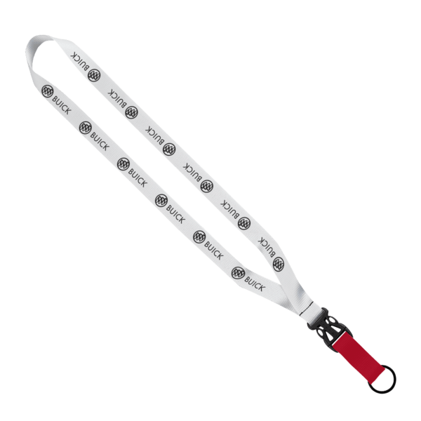 3/4" Multi-Color Polyester Lanyard with Slide Buckle Release & Split-Ring 33