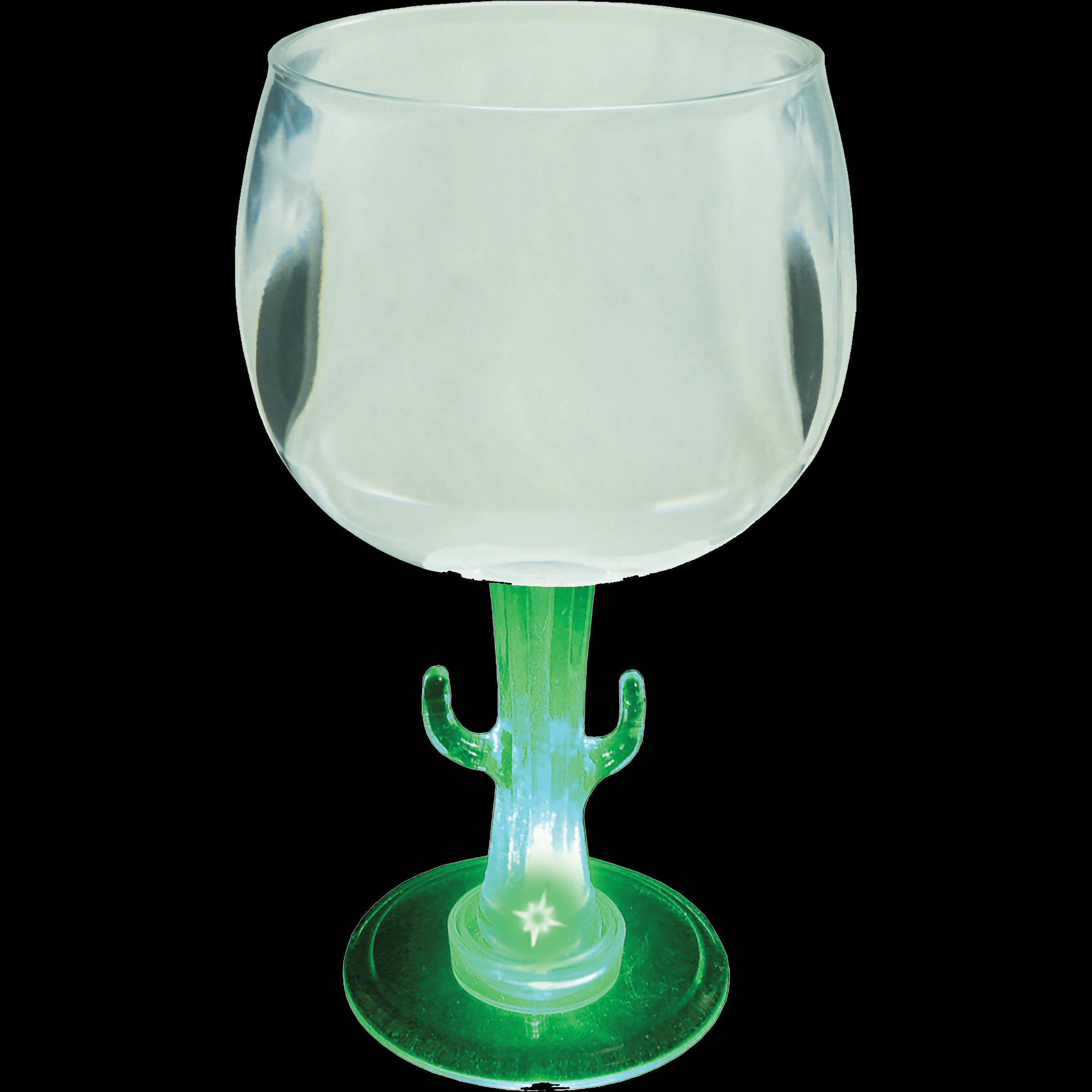 12oz Light Up Novelty Stem Plastic Wine Goblet 1