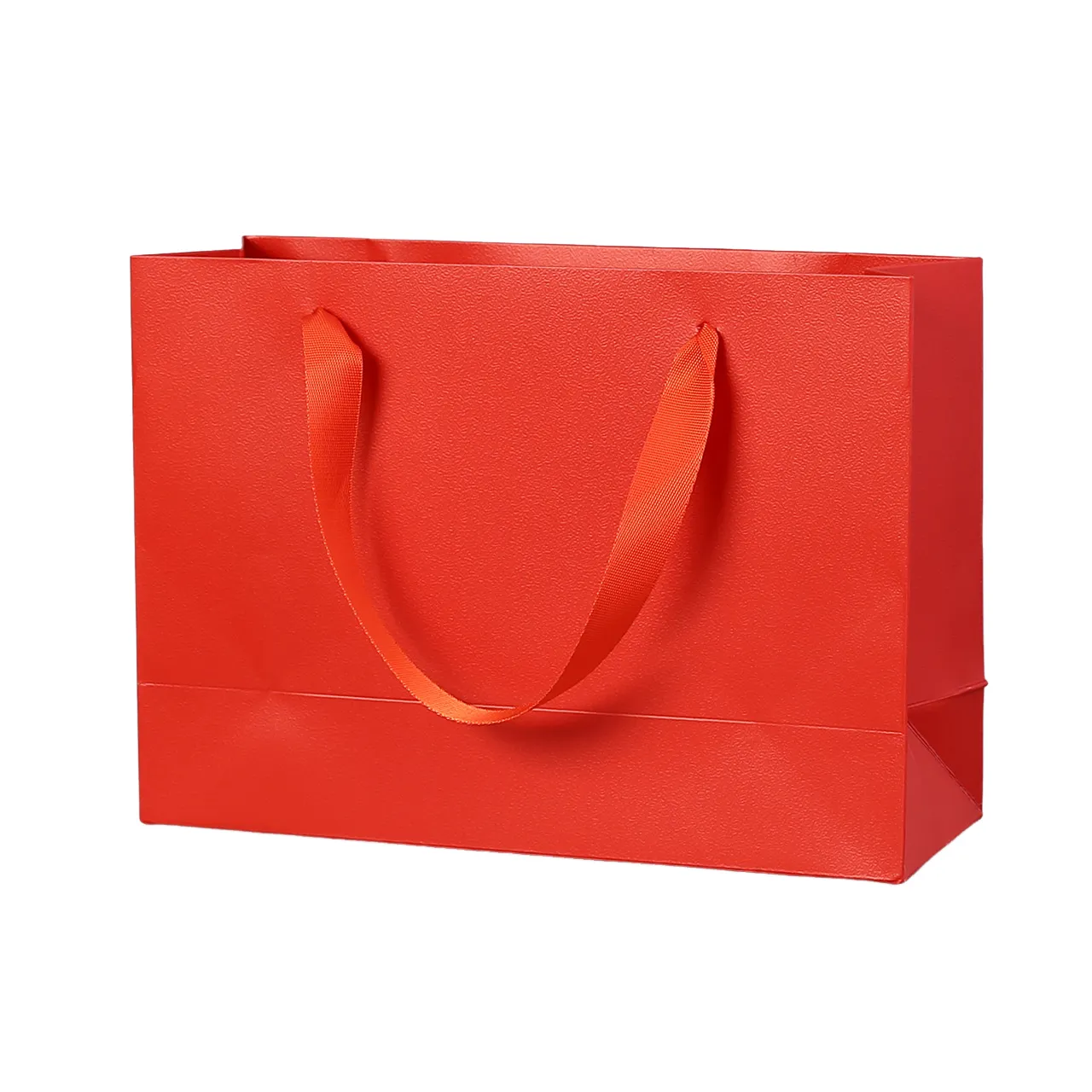 Recyclable Kraft Paper Bag 13x10 with Ribbon Handles 2