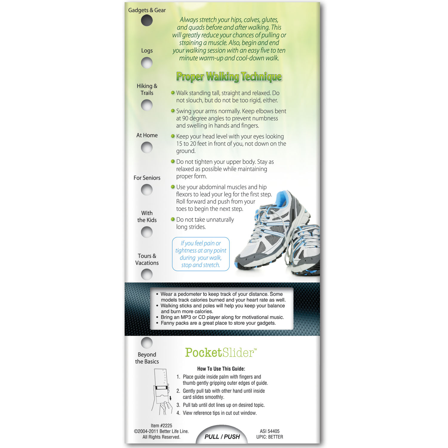 Pocket Slider - Walking For Your Health 1