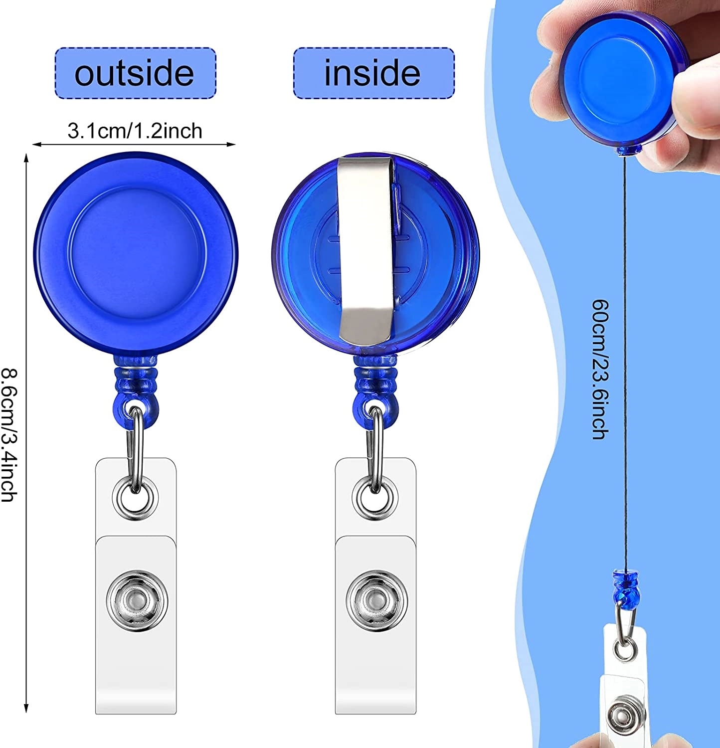 Retractable Badge Clip 6