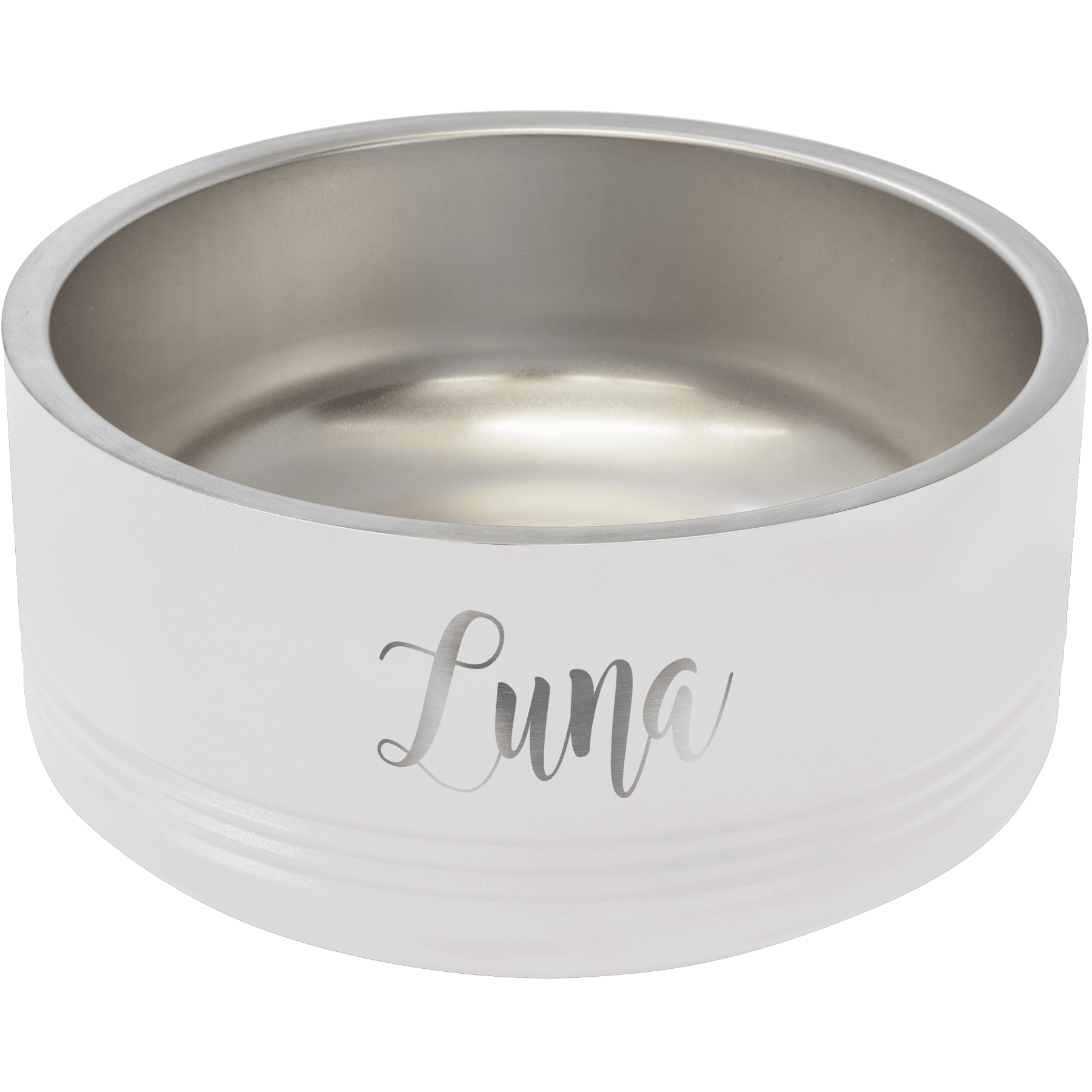 Polar Camel 32 oz. Medium White Pet Bowl 2