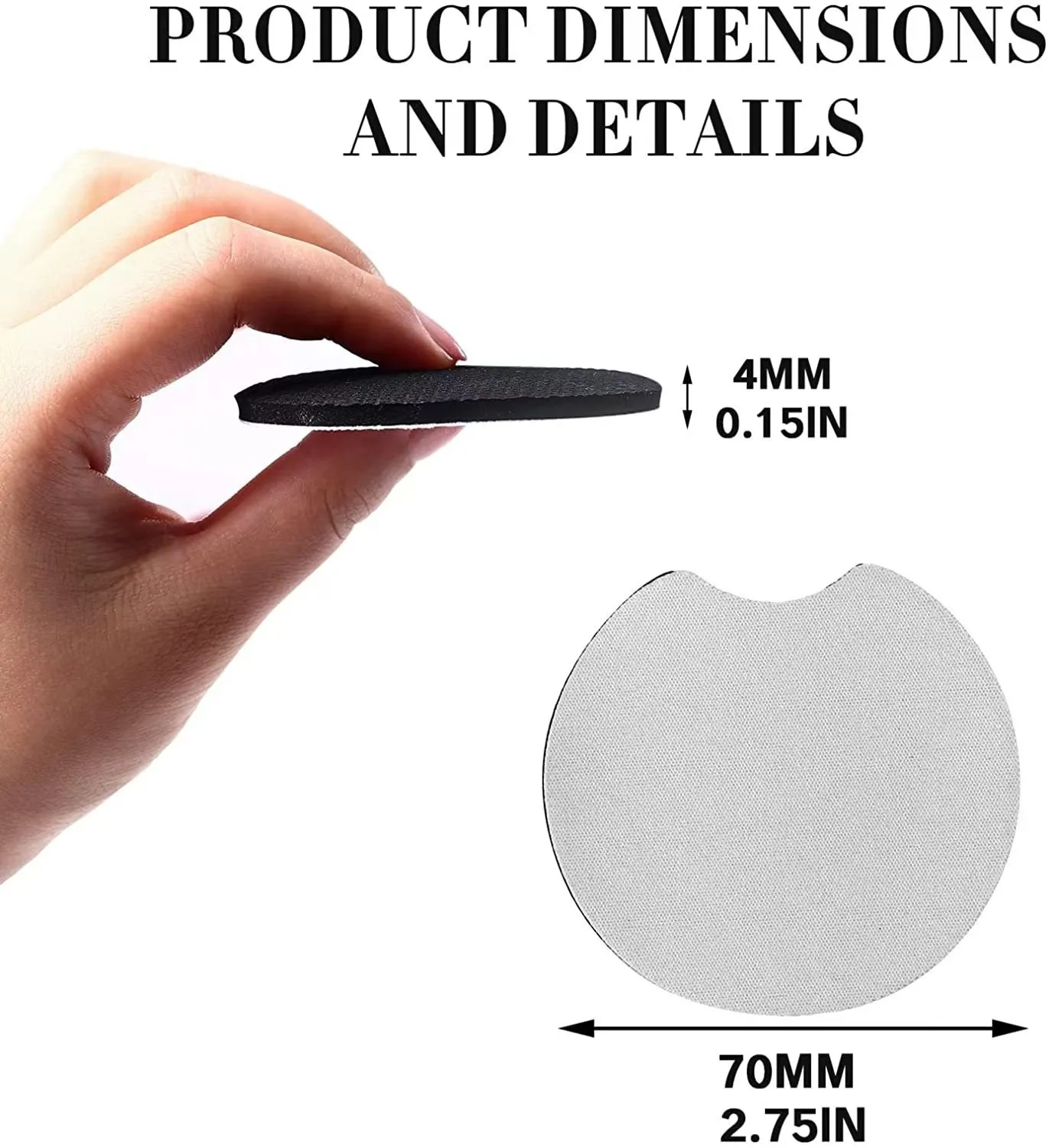 Car Coasters Bulk Cup Mat Sublimation Blanks Rubber 4