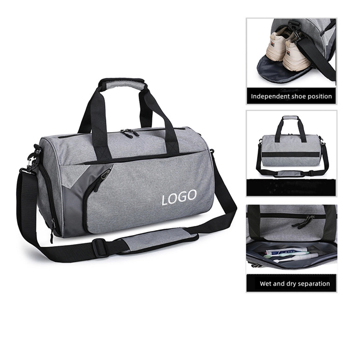 Sports Gym Duffel Bag With Shoe Compartment 3
