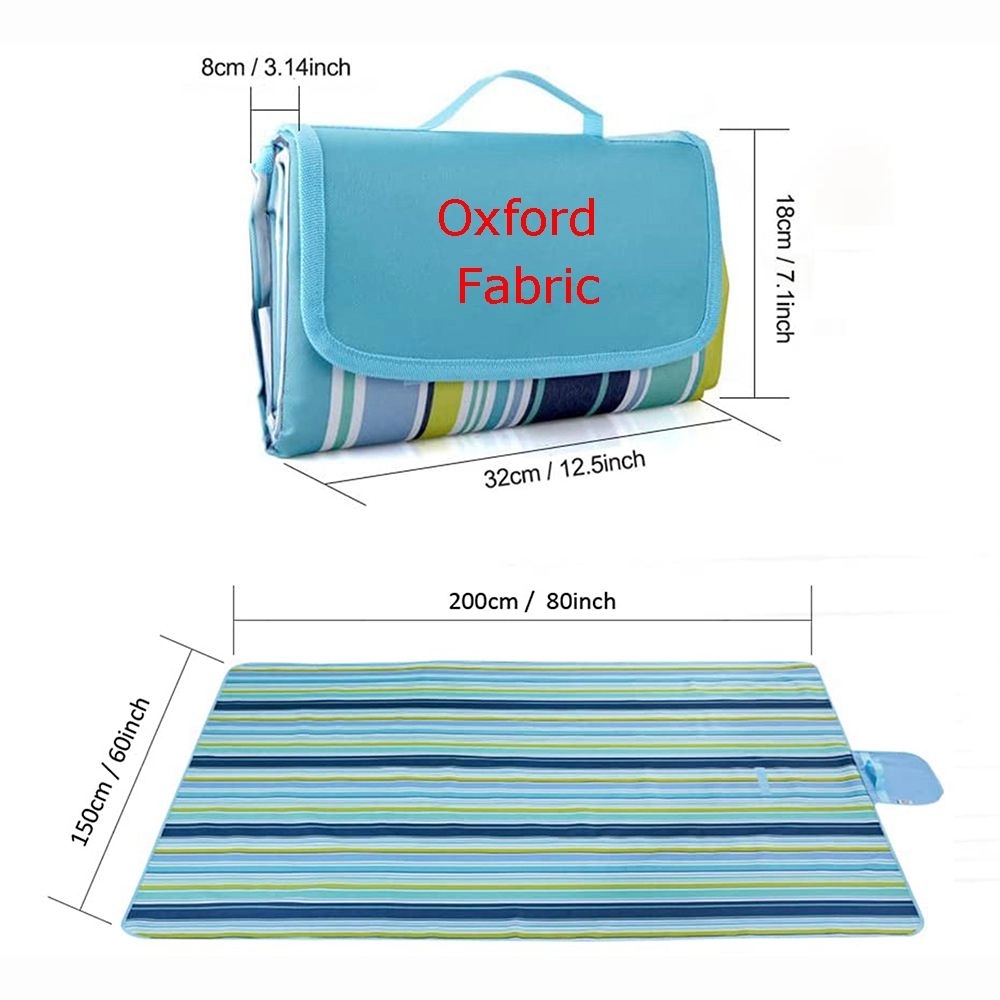 Large Size Outdoor Waterproof Picnic Blankets w/ Carry Strap 2