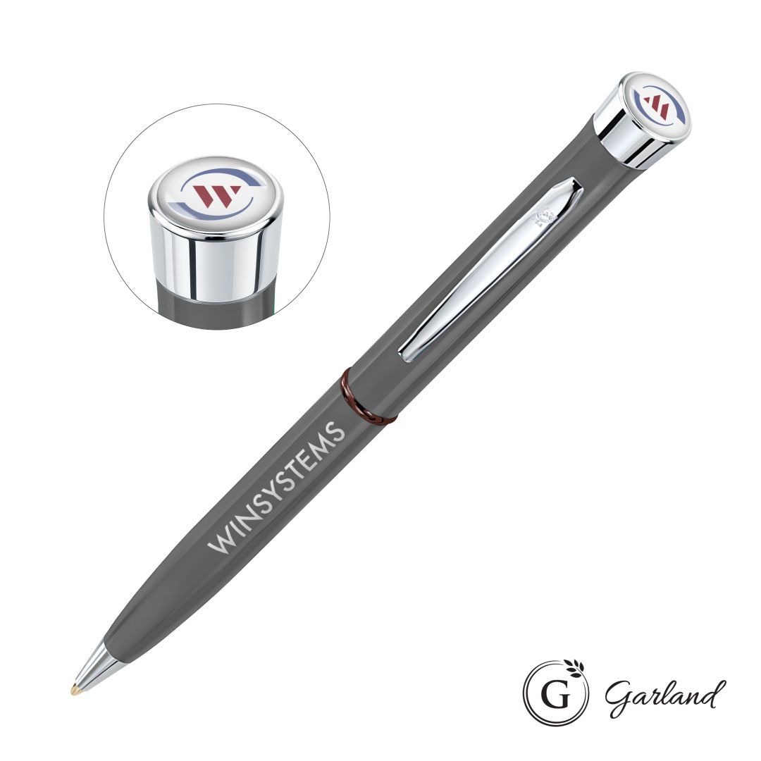 Garland® Recycled Custom Ballpoint Twist Pen - Chrome Accent 4