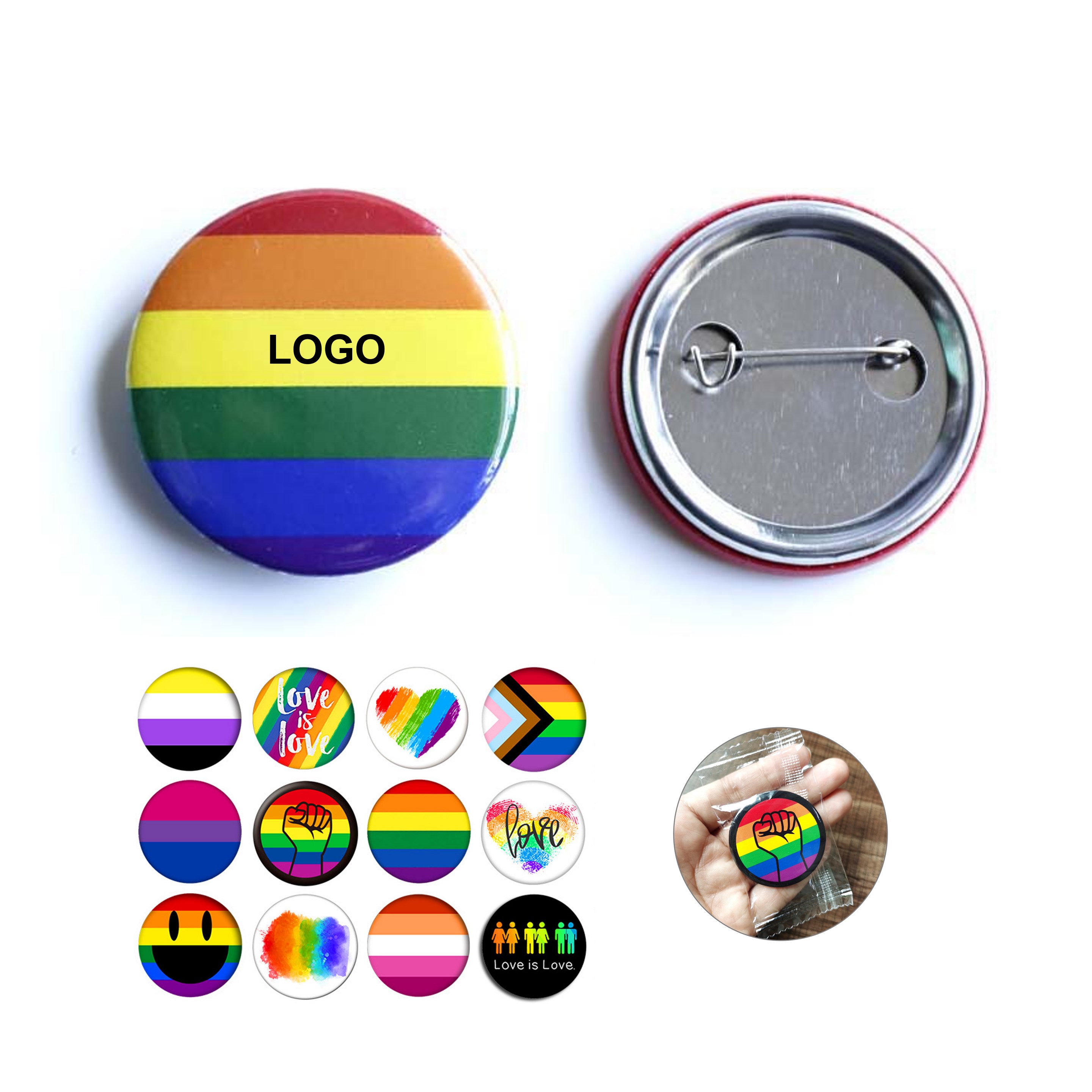 Custom Pride Round Button 6