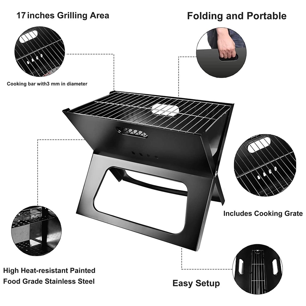 Instant Foldable Notebook Bbq Grill 4