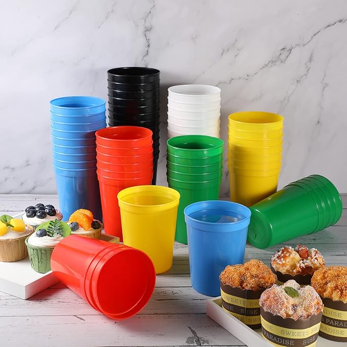 16Oz Reusable Plastic Kids Stadium Cups 4
