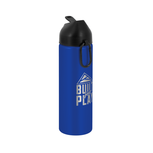 EasyFlow Recycled Aluminum Bottle w Straw Lid, custom water bottle with logo imprint 213