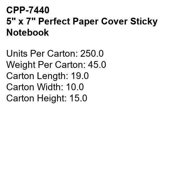 5" x 7" Perfect Paper Cover Sticky Notebook 5