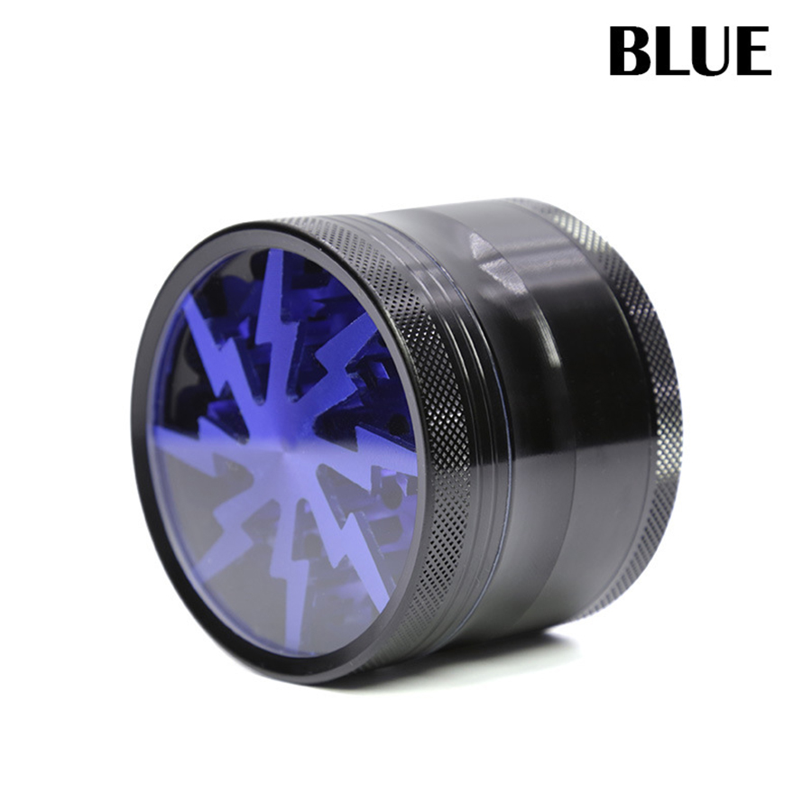 Premium Aluminum Alloy Herb Grinder 2.45" 4 Piece Metal Grinder with Pollen Catcher and Clear 7