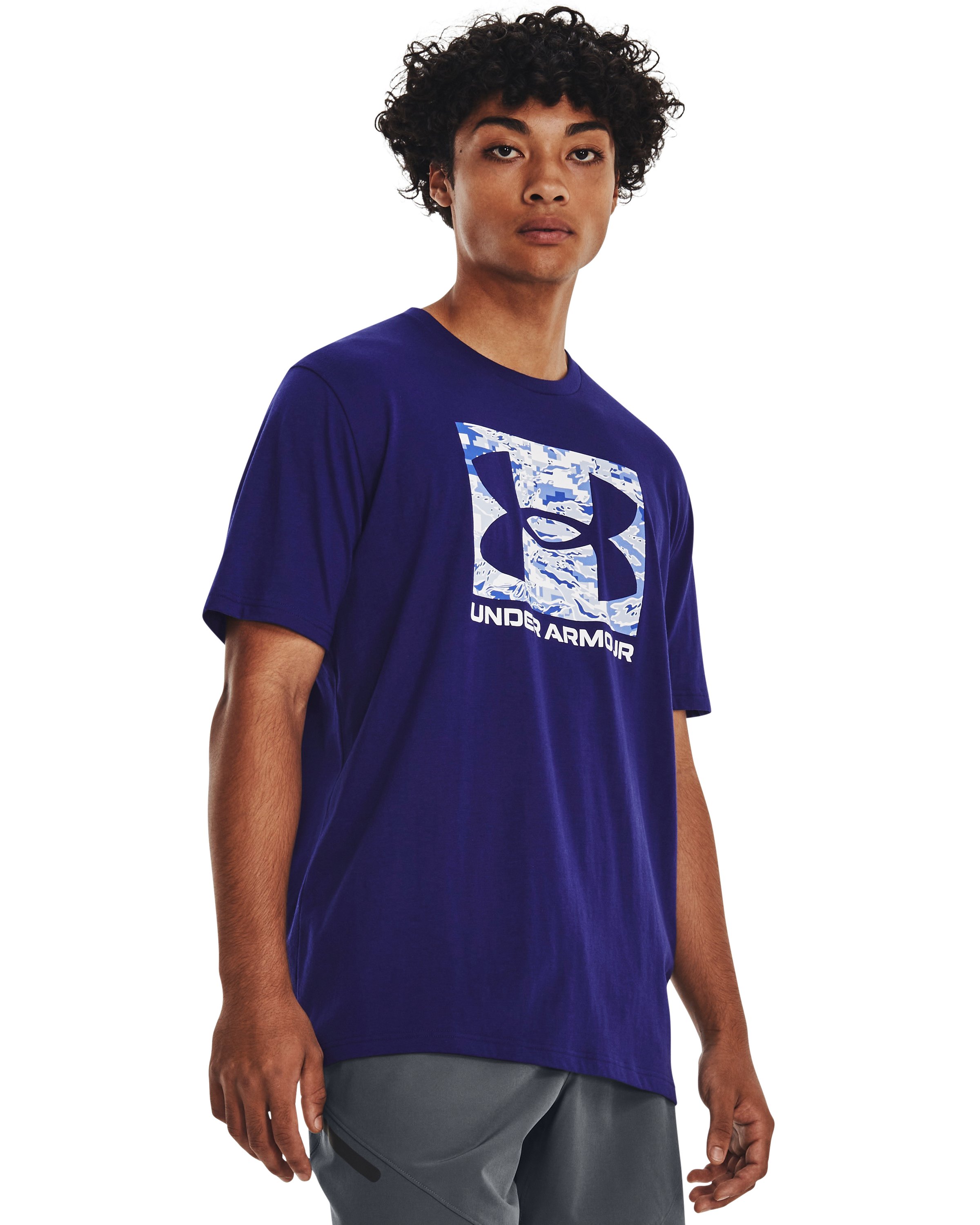 UA ABC Camo Boxed Logo Men's Short Sleeve 9